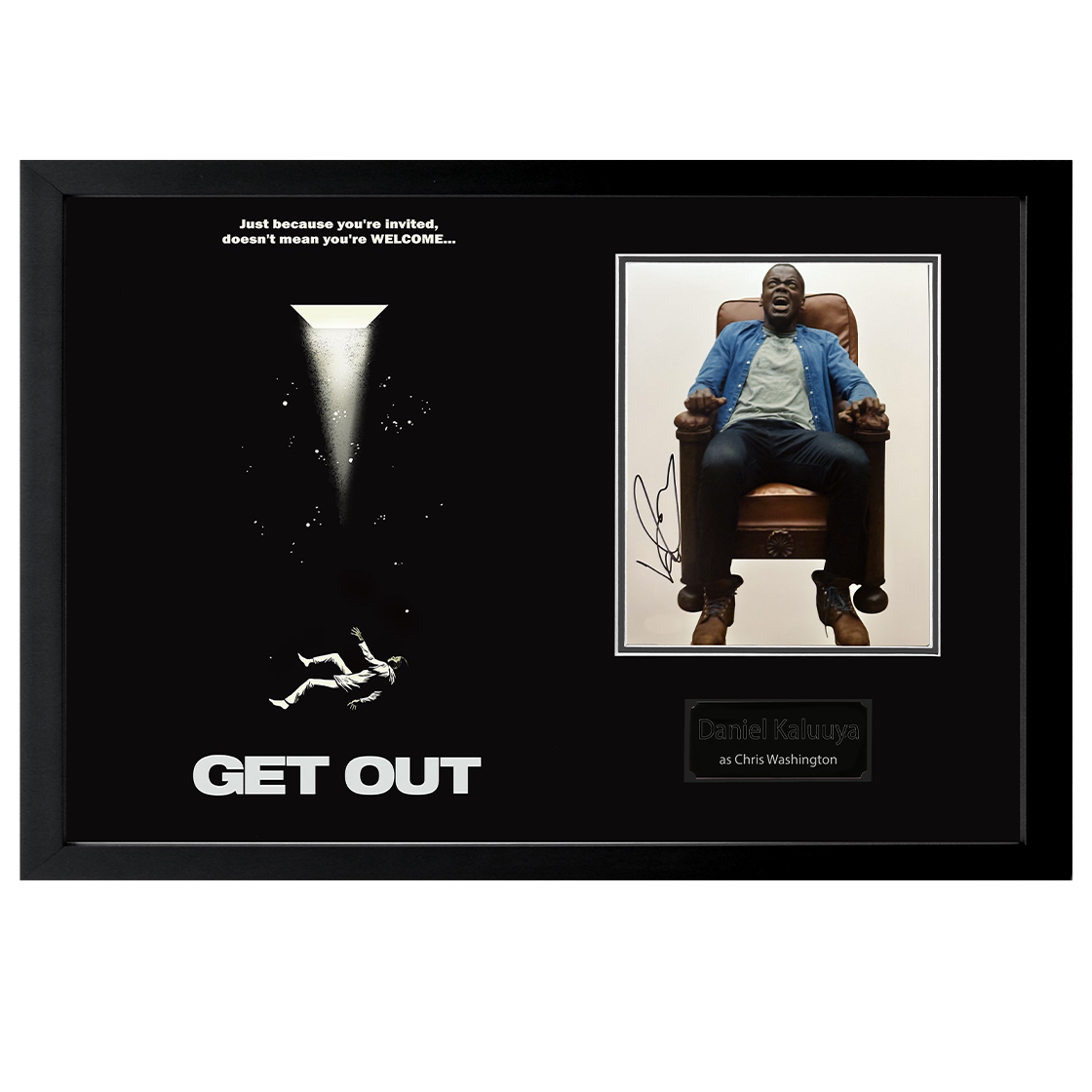 Daniel Kaluuya Signed Get Out Image Iconic Frame (ACOA)