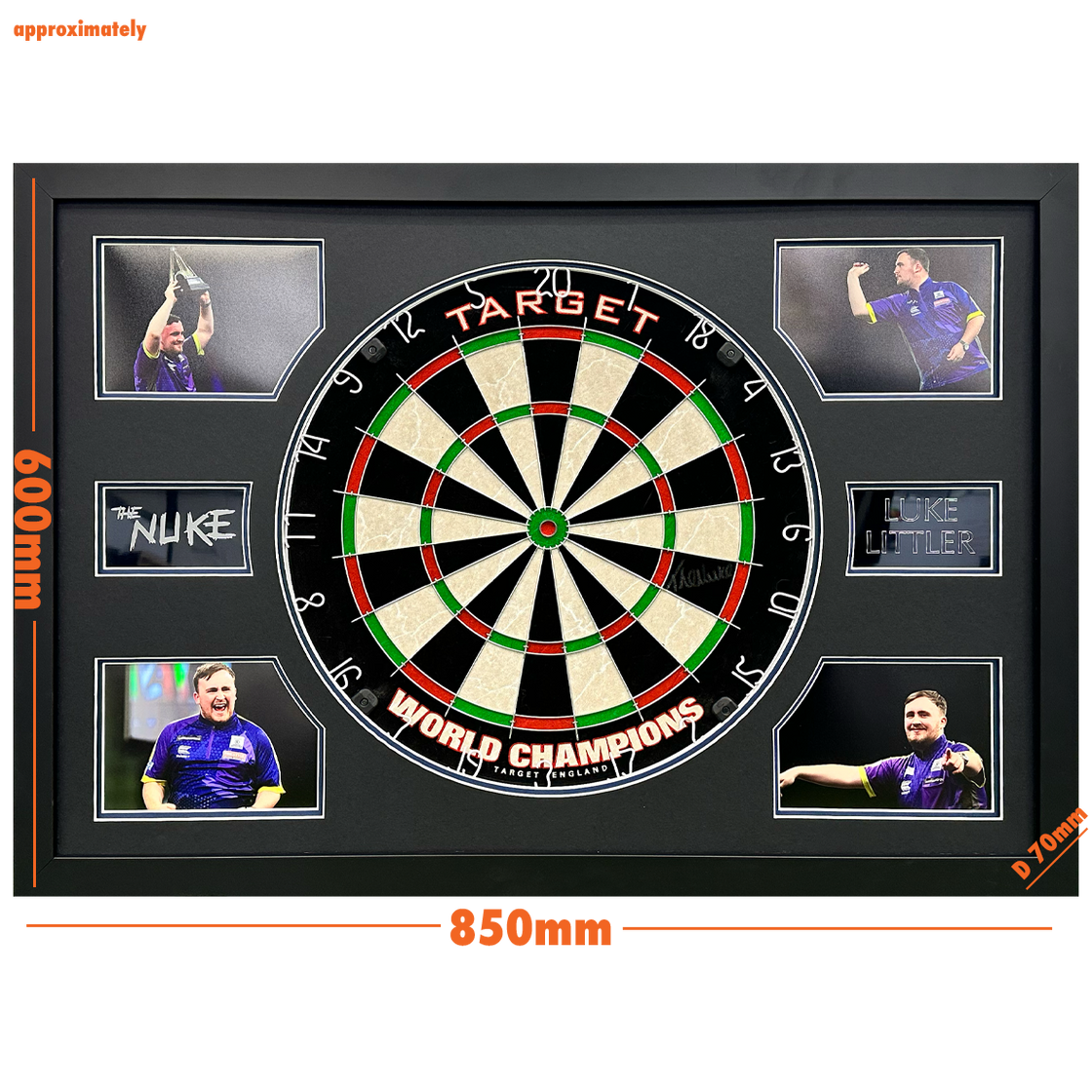 Weekly Auction: Luke Littler Signed Dartboard Premium Frame