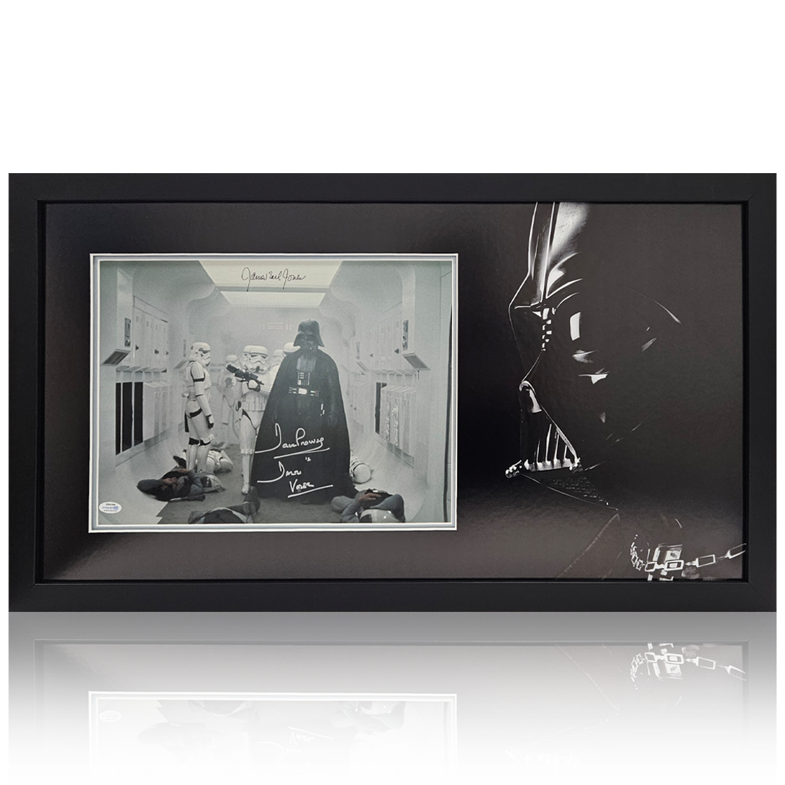 James Earl Jones & Dave Prowse Signed Darth Vader Image Iconic Frame