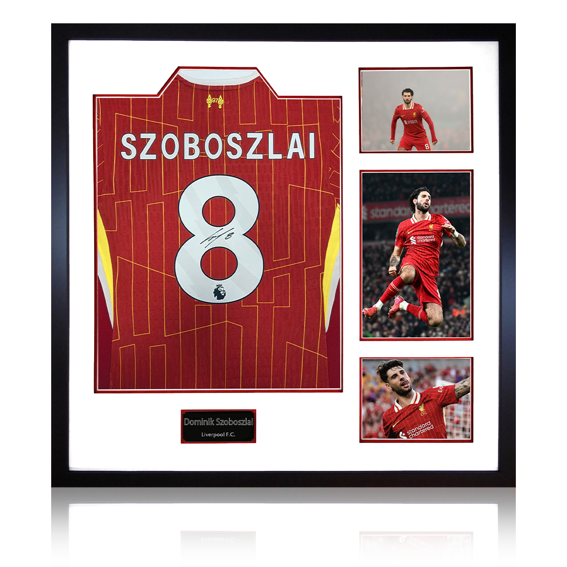 Dominik Szoboszlai Signed Liverpool Shirt Elite Frame (AFTAL Authentication)