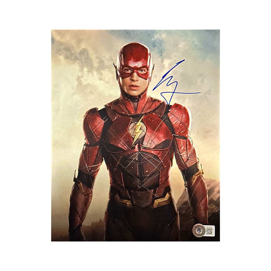 Ezra Miller Signed The Flash 10x8 Image 2 (Beckett)