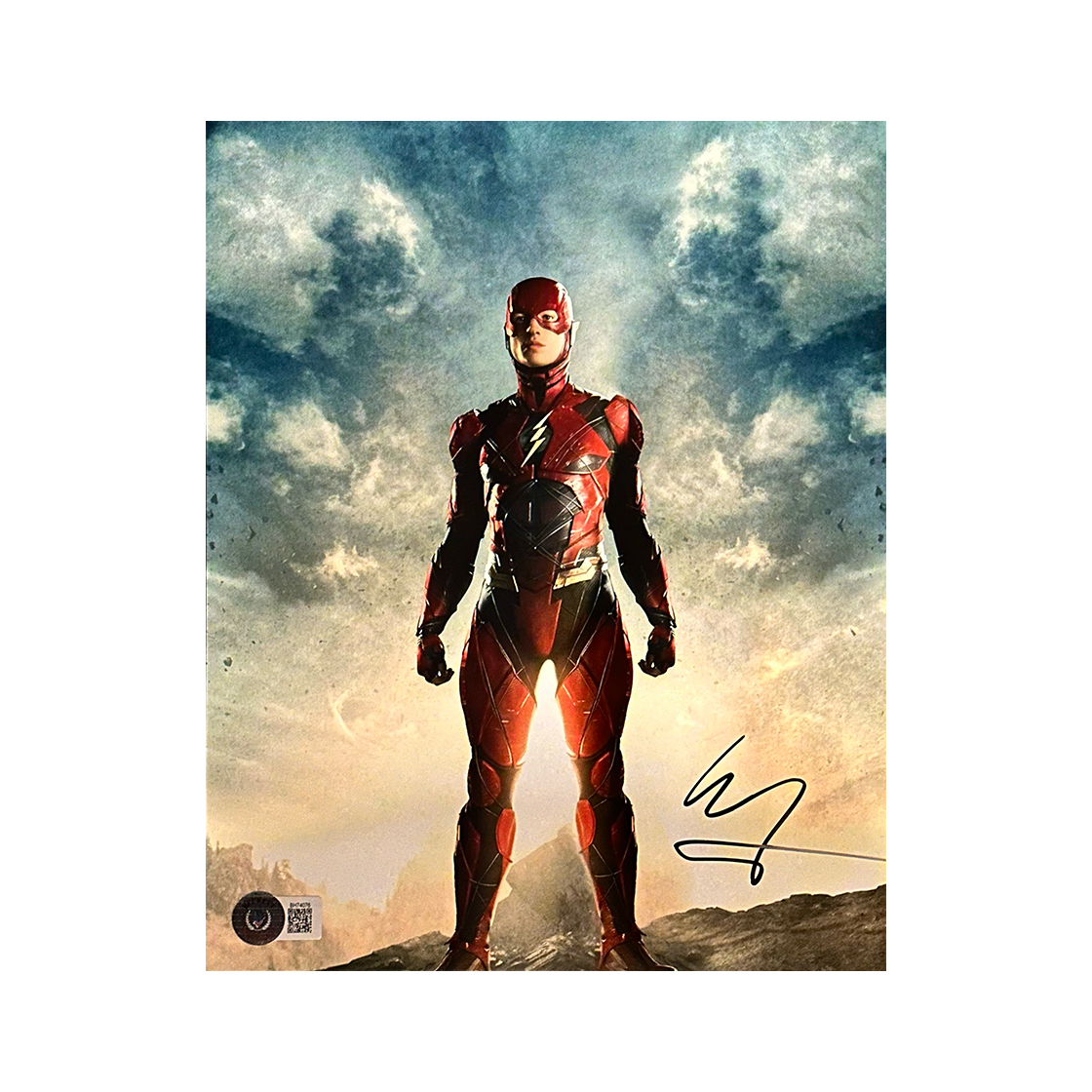 Ezra Miller Signed The Flash 10x8 Image 4 (Beckett)