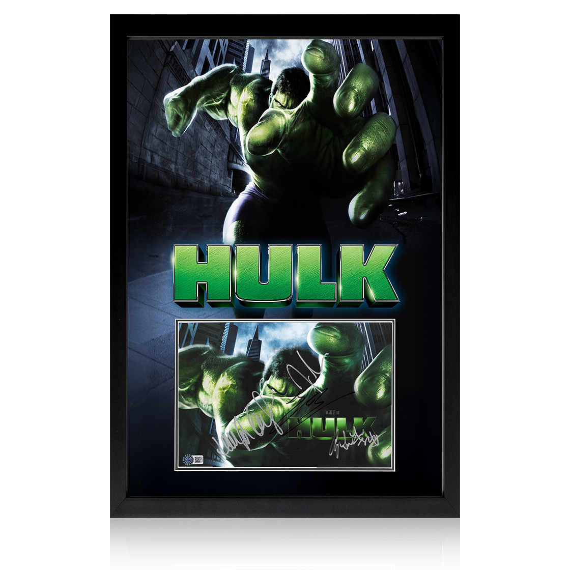 Eric Bana, Jennifer Connelly, Sam Elliott & Josh Lucas Signed Hulk Image Iconic Frame (AFTAL Authentication)