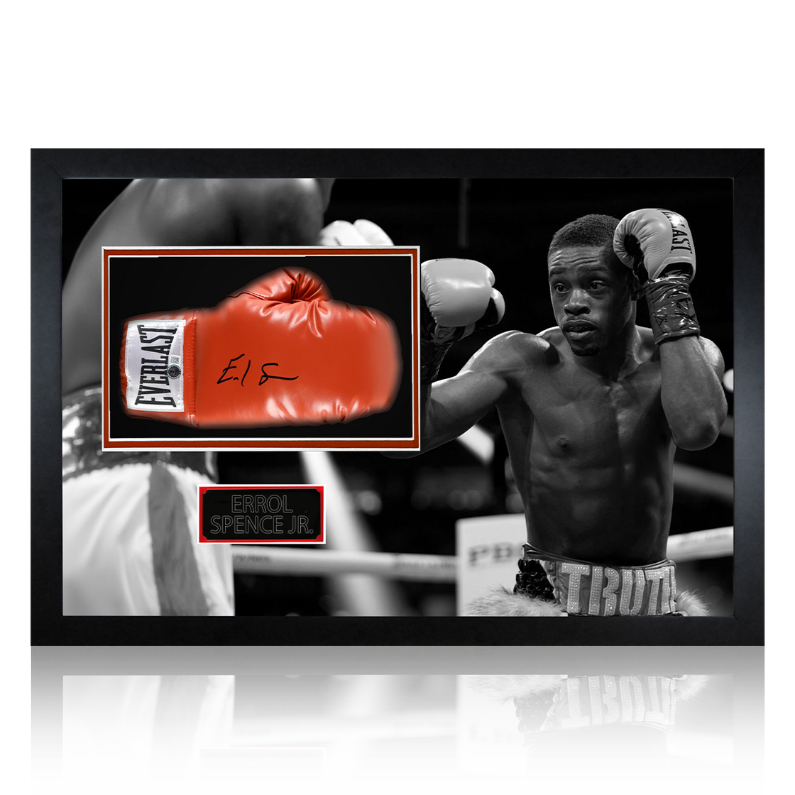 Errol Spence Jr. Signed Glove #1 Iconic Frame (Beckett)