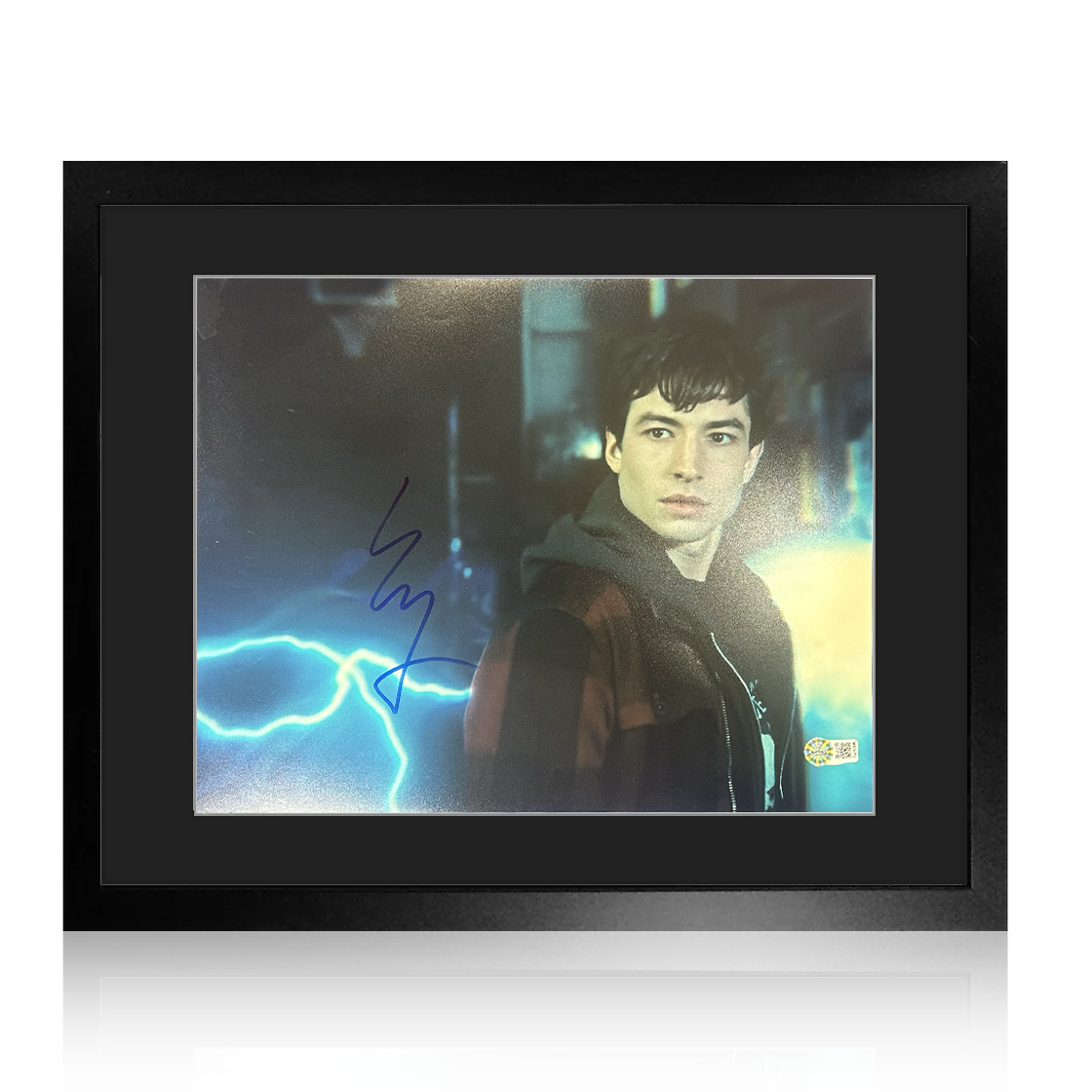 Ezra Miller Signed The Flash 14x11 Image Compact Frame (AFTAL Authenticated)