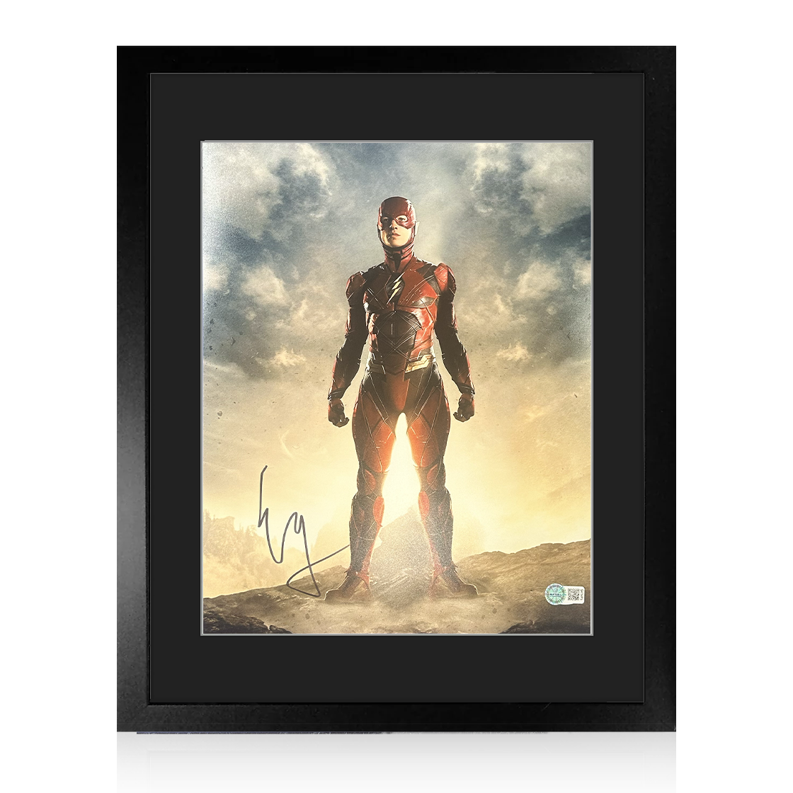 Ezra Miller Signed The Flash 14x11 Image Compact Frame (AFTAL Authenticated)