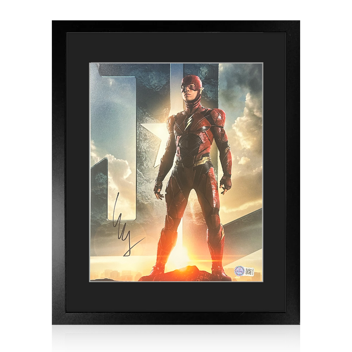 Ezra Miller Signed The Flash 14x11 Image Compact Frame (AFTAL Authenticated)