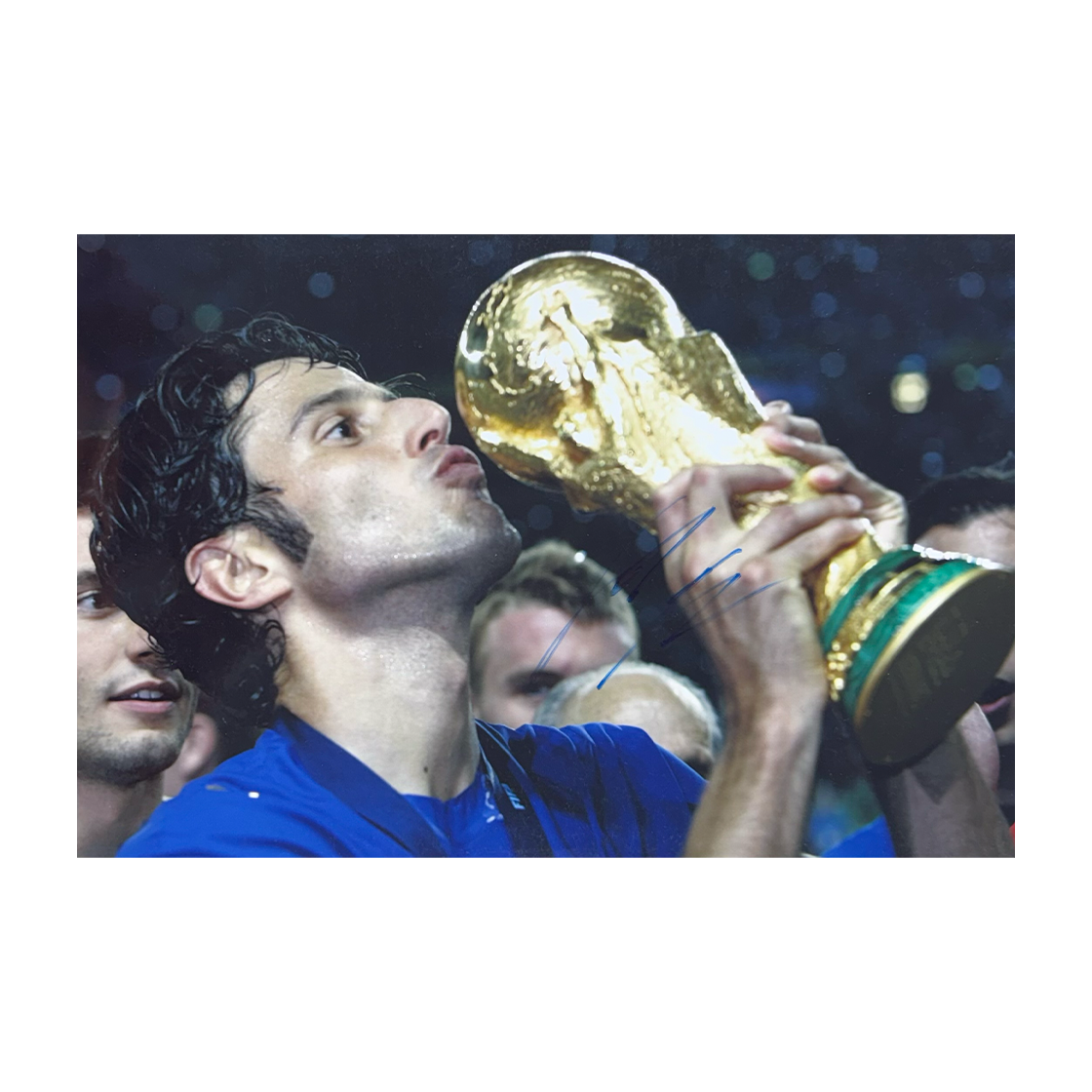 Fabio Grosso Italy 2006 WC Final 12x8 Trophy Kiss