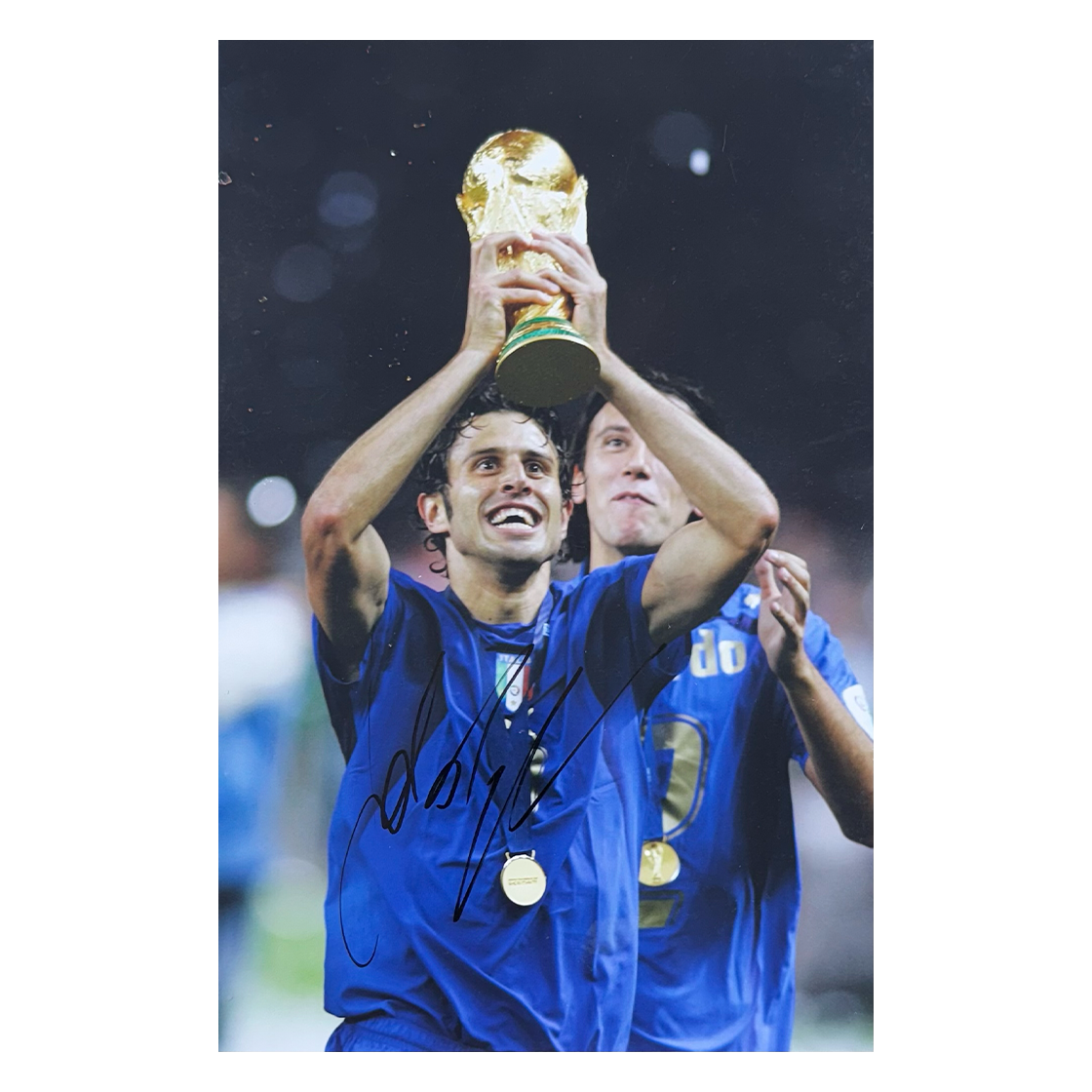 Fabio Grosso Italy 2006 WC Final 12x8 Trophy Lift