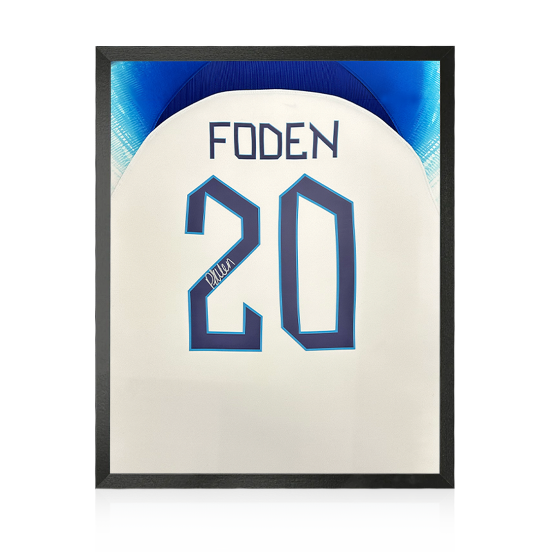 Phil Foden Signed England Shirt Compact Display