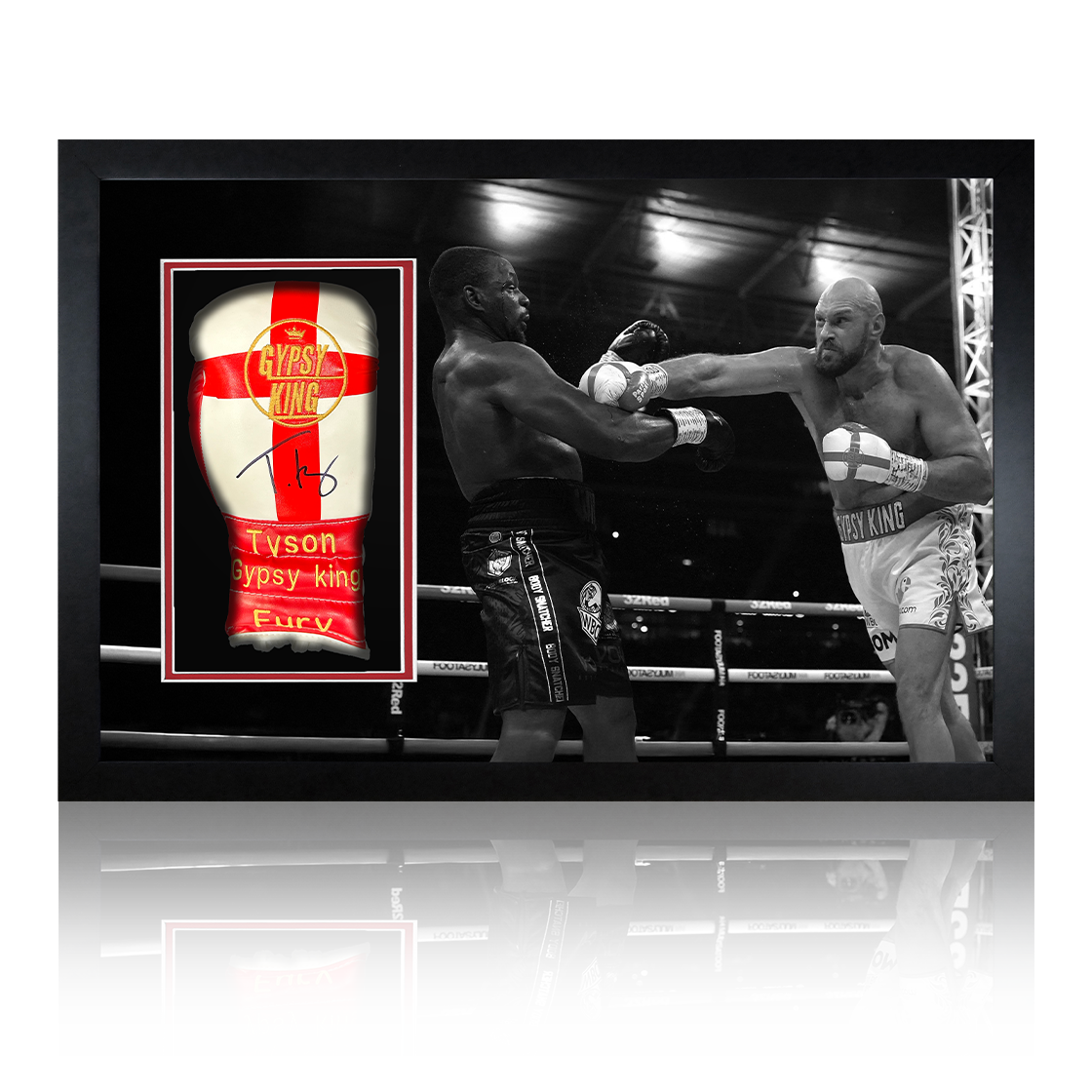 Tyson Fury v Dillian Whyte Signed Glove Iconic Frame