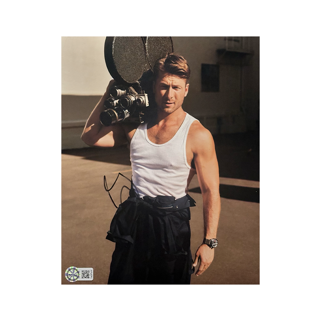 Glen Powell Signed 10x8 Image 2 (AFTAL Authenticated)