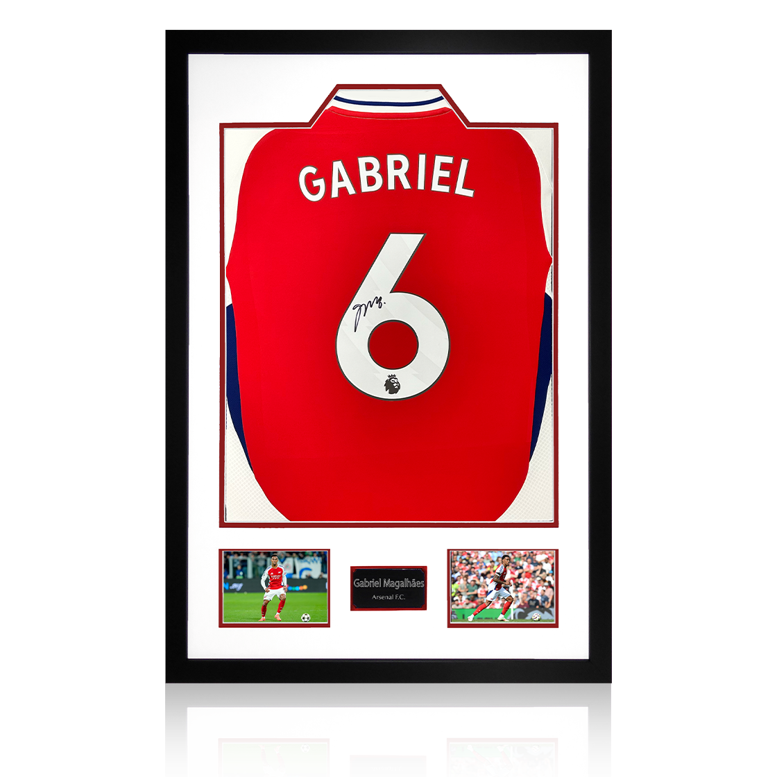 Gabriel Magalhães Signed Arsenal 24/25 Shirt Premium Frame