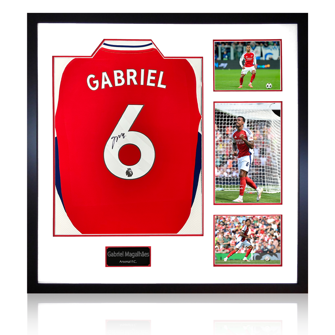 Gabriel Magalhães Signed Arsenal 24/25 Shirt Elite Frame