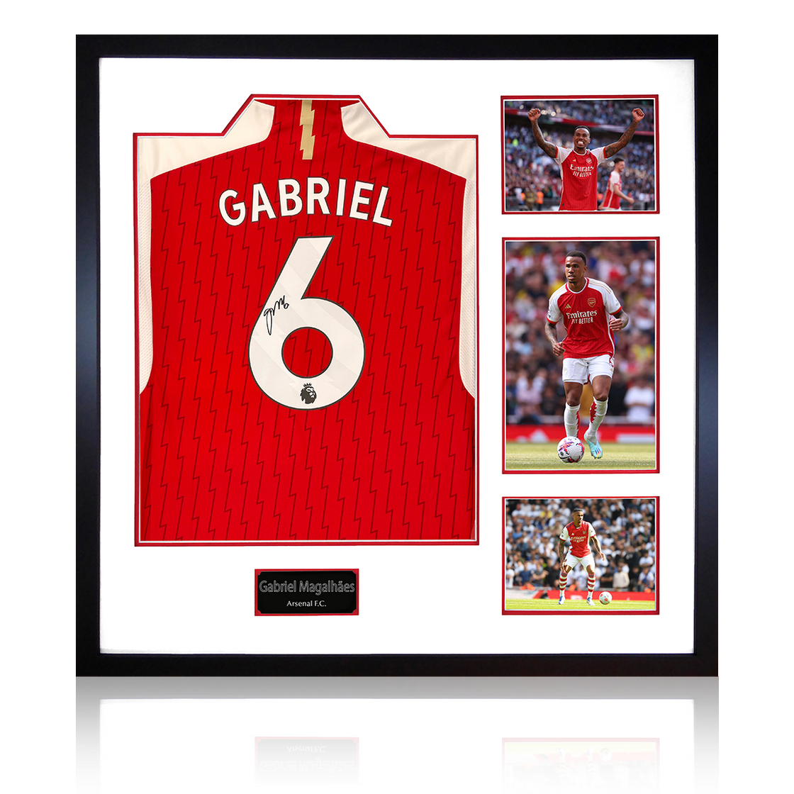 Gabriel Magalhães Signed Arsenal 23/24 Shirt Elite Frame