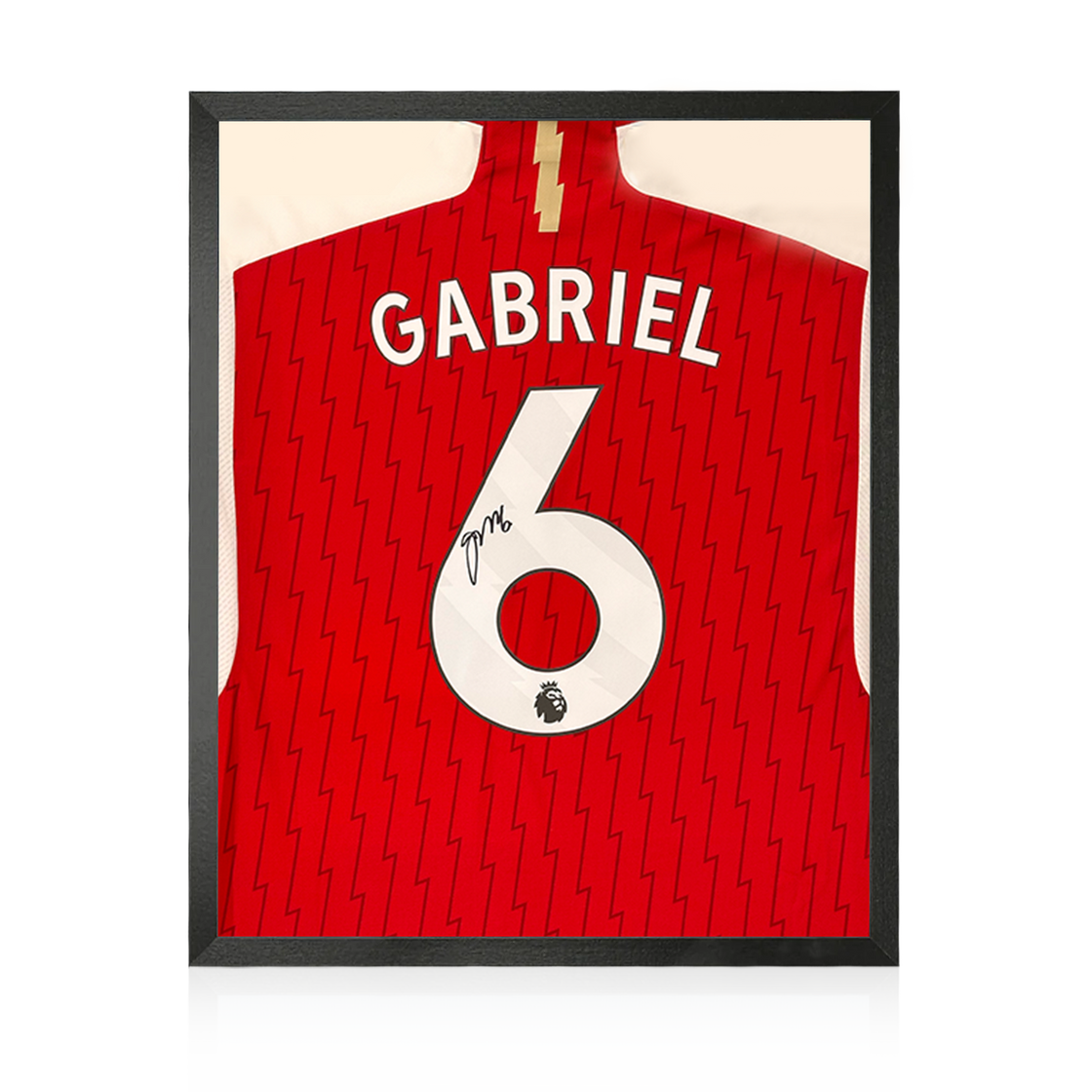 Gabriel Magalhães Signed Arsenal 23/24 Shirt Compact Display