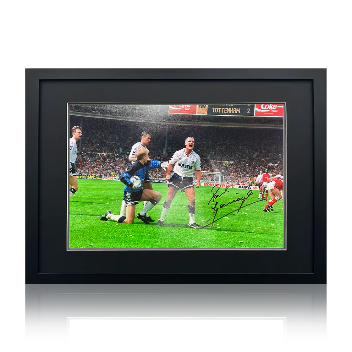 Paul Gascoigne Signed Tottenham Hotspur Image Compact Frame