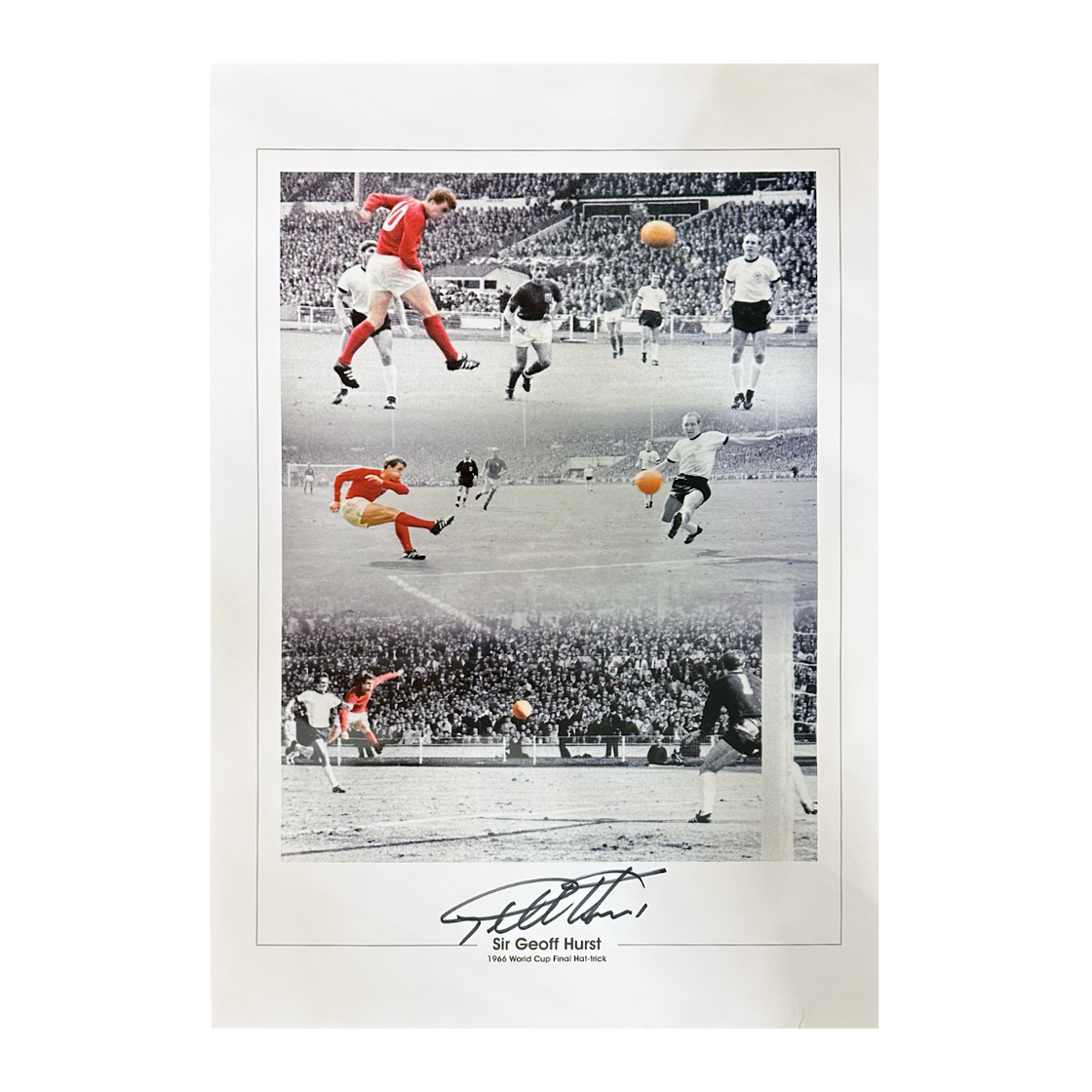 Geoff Hurst Signed England 20x16 Image