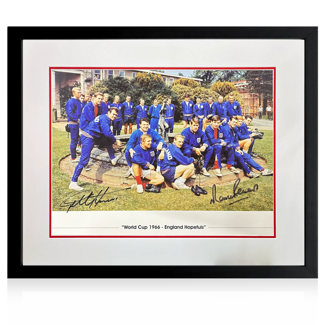 Geoff Hurst & Martin Peters Signed England Deluxe Mount Display