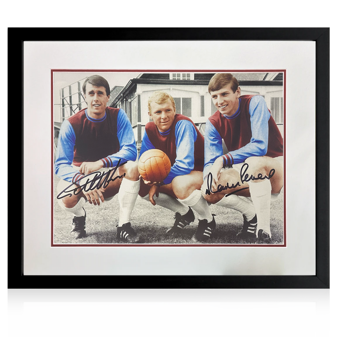 Geoff Hurst & Martin Peters Signed West Ham Deluxe Mount Display