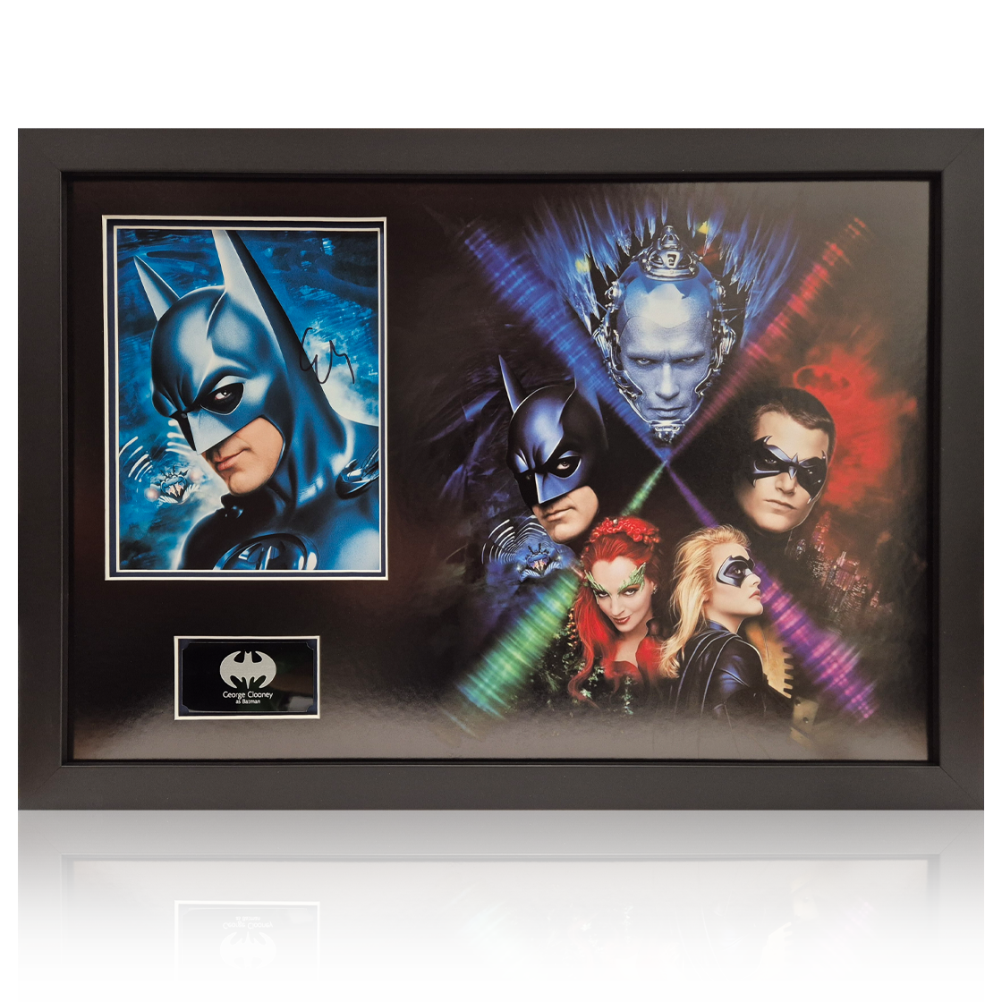 George Clooney Signed Batman and Robin Iconic Frame