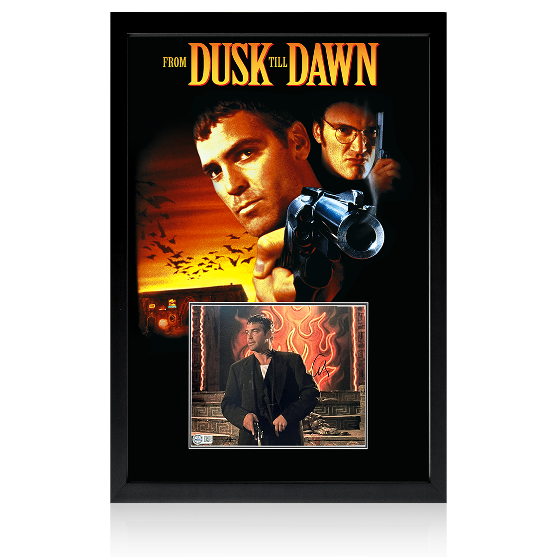 George Clooney Signed From Dusk Till Dawn Image Iconic Frame (AFTAL Authenticated)