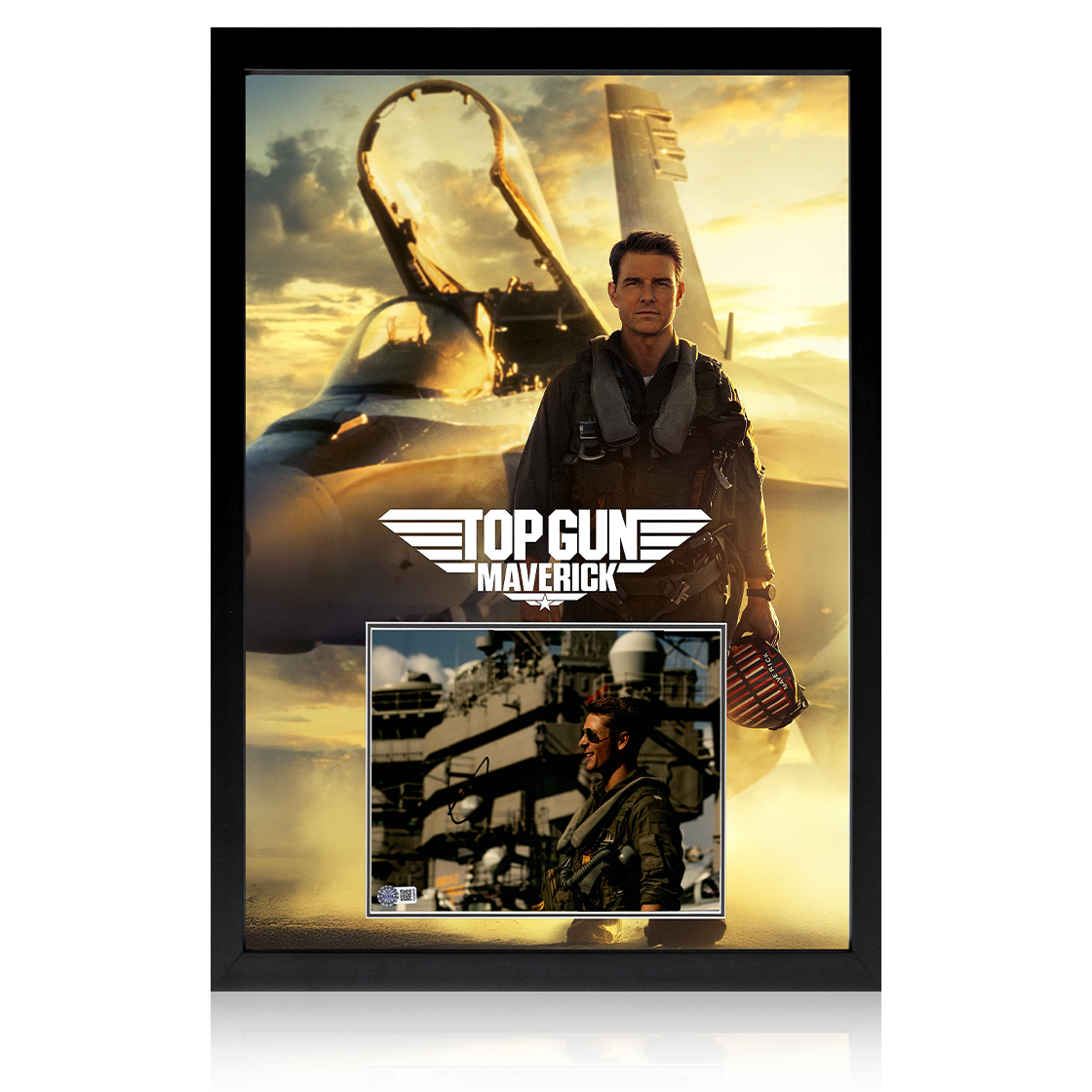 Glen Powell Signed Top Gun: Maverick Image Iconic Frame (AFTAL Authentication)