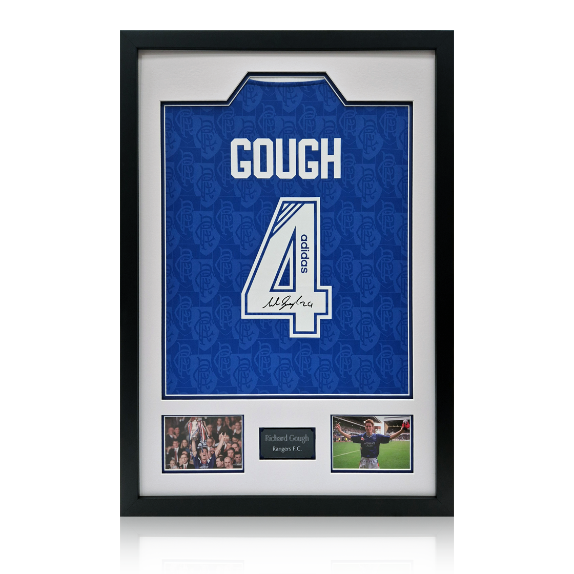 Richard Gough Signed Rangers Shirt Premium Frame