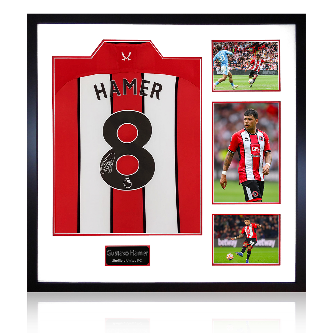 Gustavo Hamer Signed Sheffield United 23/24 Shirt Elite Frame