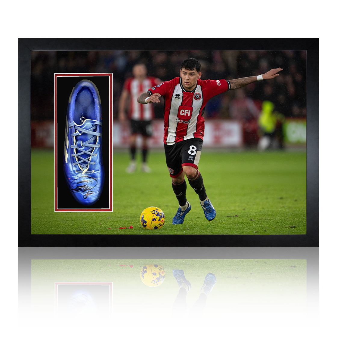 Gustavo Hamer Signed & Match-Worn Sheffield United Boot Iconic Frame #2