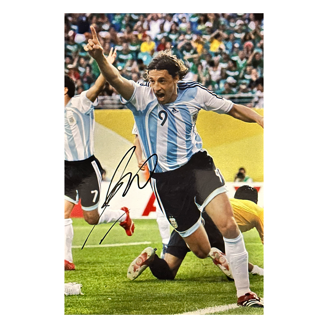 Hern‡n Crespo Signed Argentina 12x8 Image 1