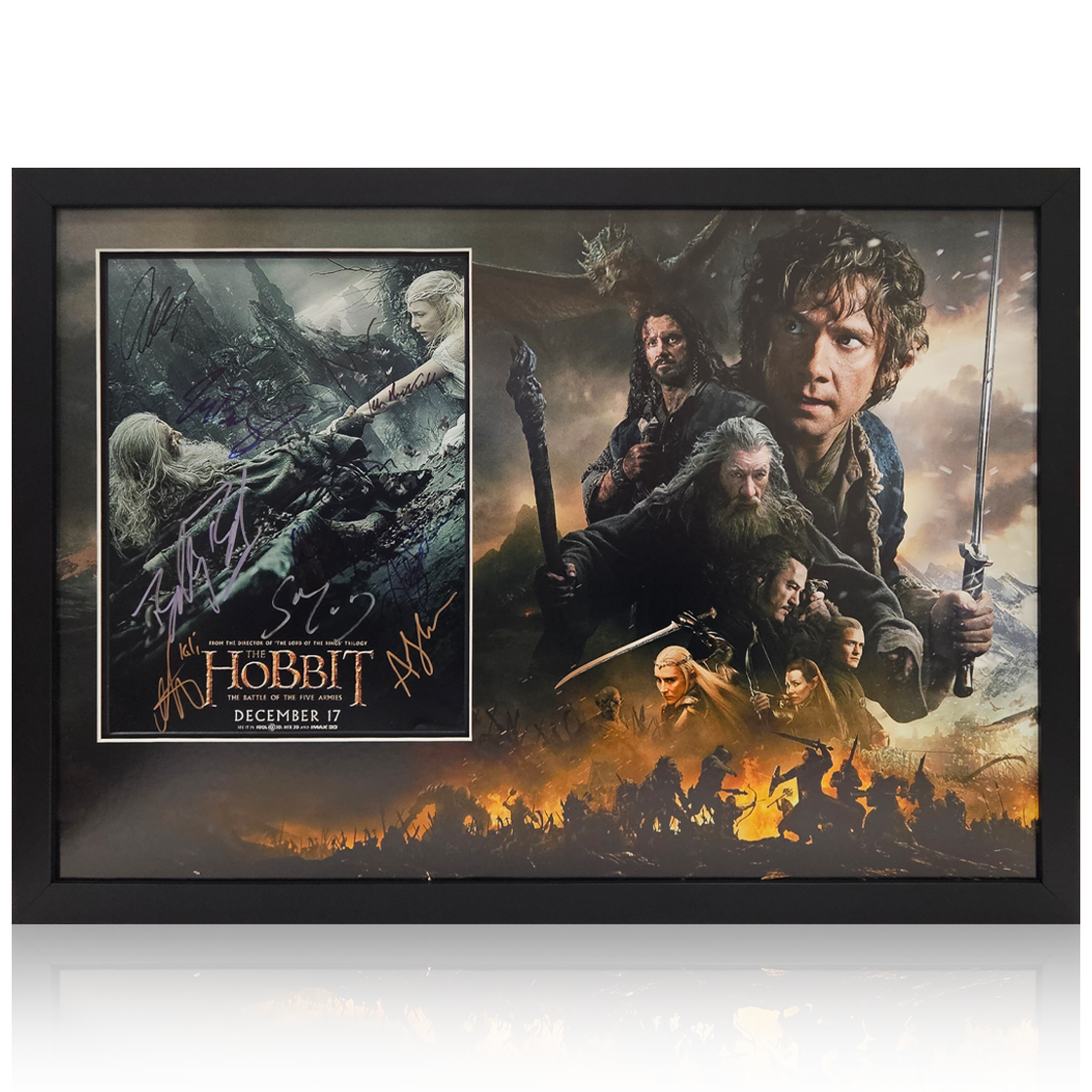 The Hobbit Cast Signed Image Iconic Frame