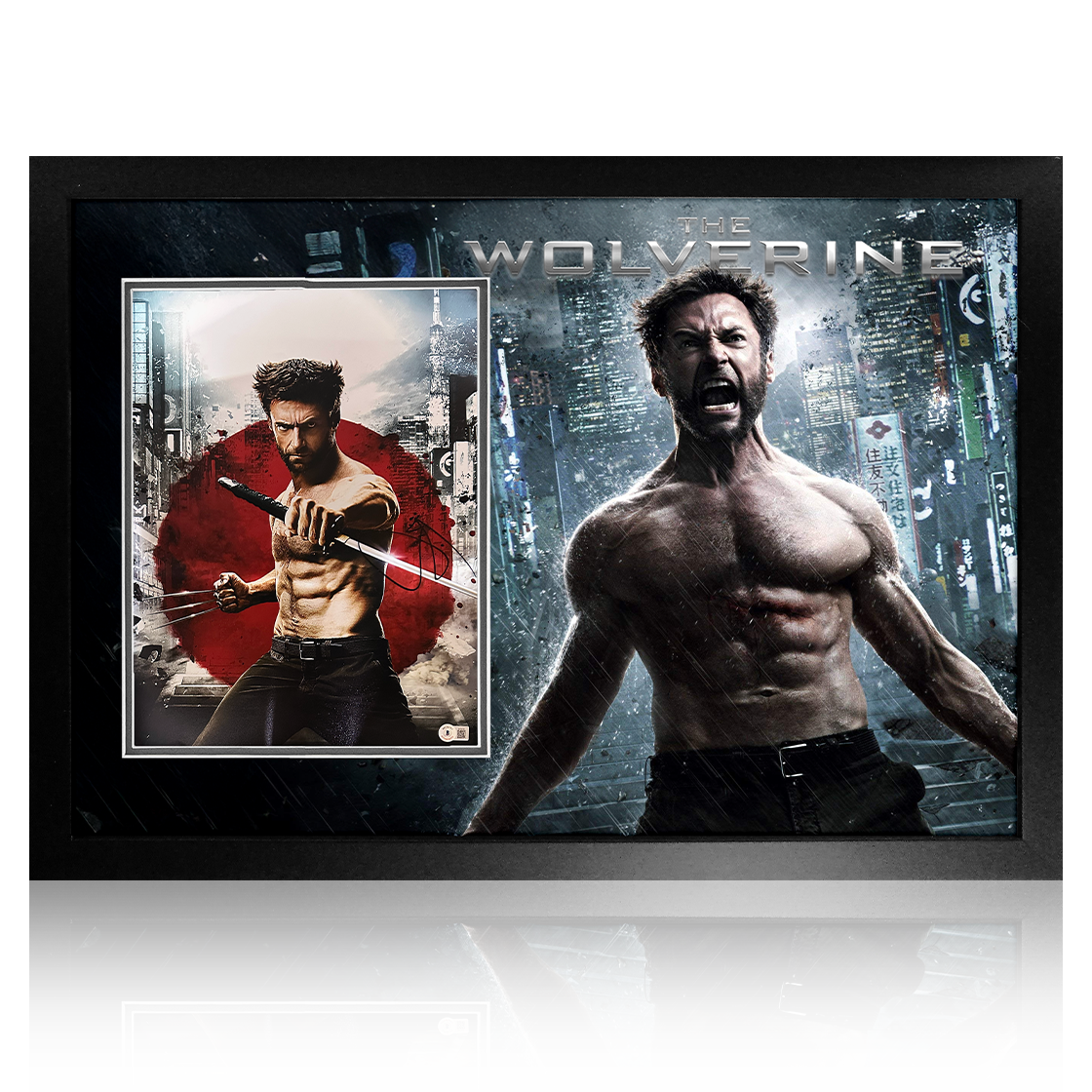 Hugh Jackman Signed The Wolverine Image Premium Frame (Beckett)