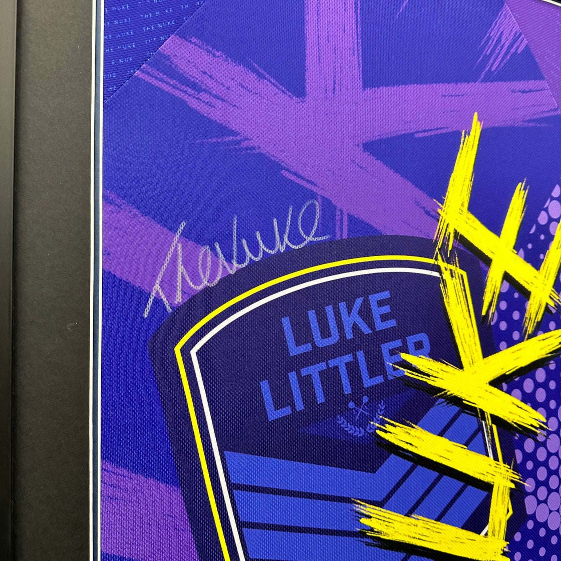 Luke Littler Back Signed Shirt Premium Frame