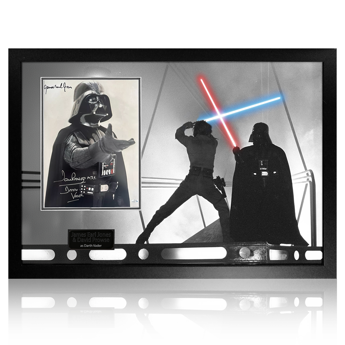 James Earl Jones & Dave Prowse Signed Darth Vader Premium Frame #1