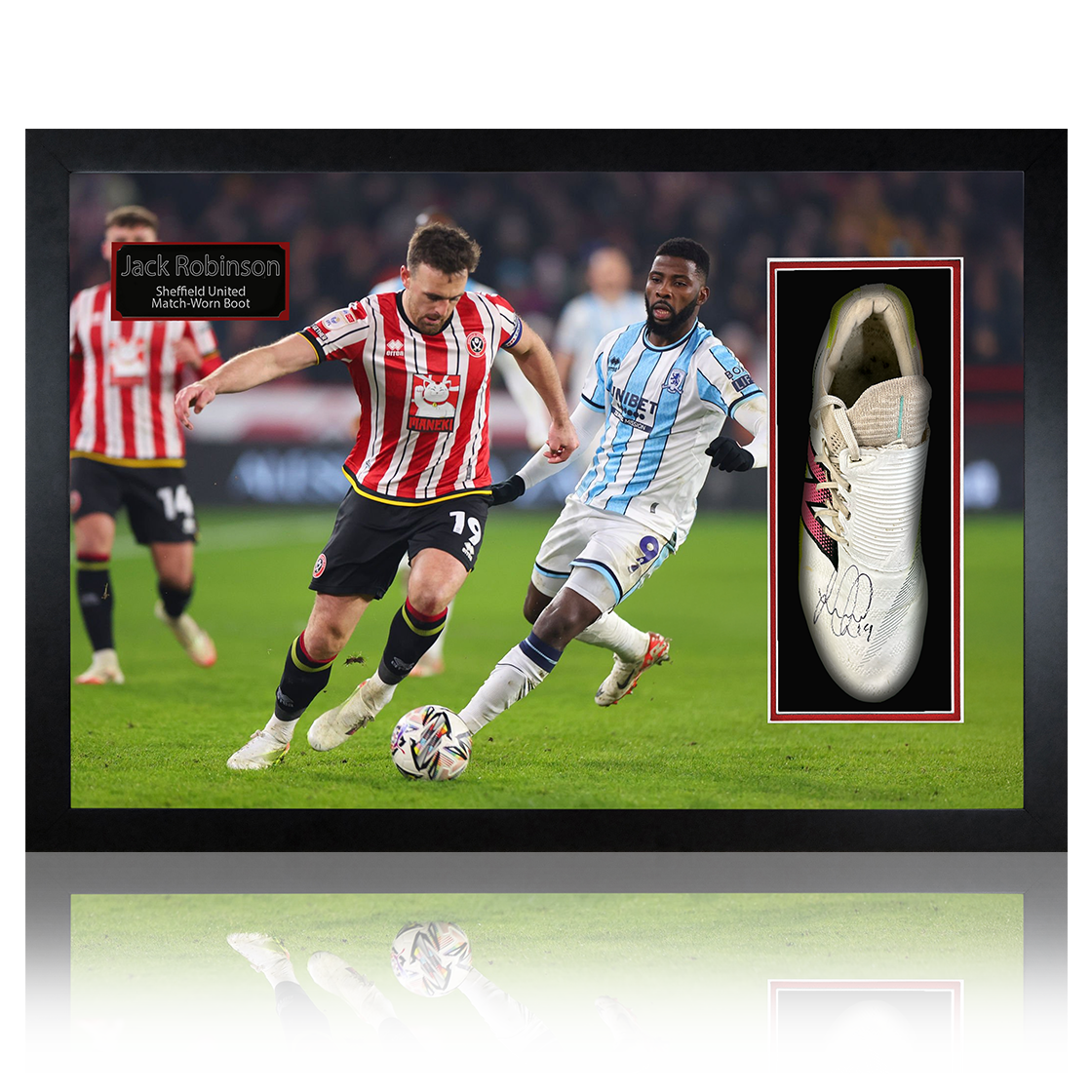 Jack Robinson Signed & Match-Worn Sheffield United Boot Iconic Frame #2