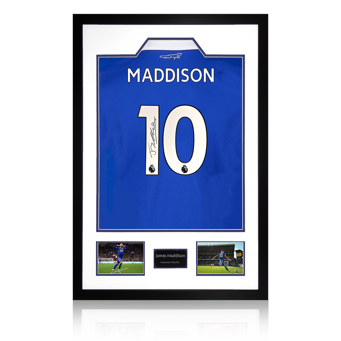 James Maddison Signed Leicester City Shirt Premium Frame