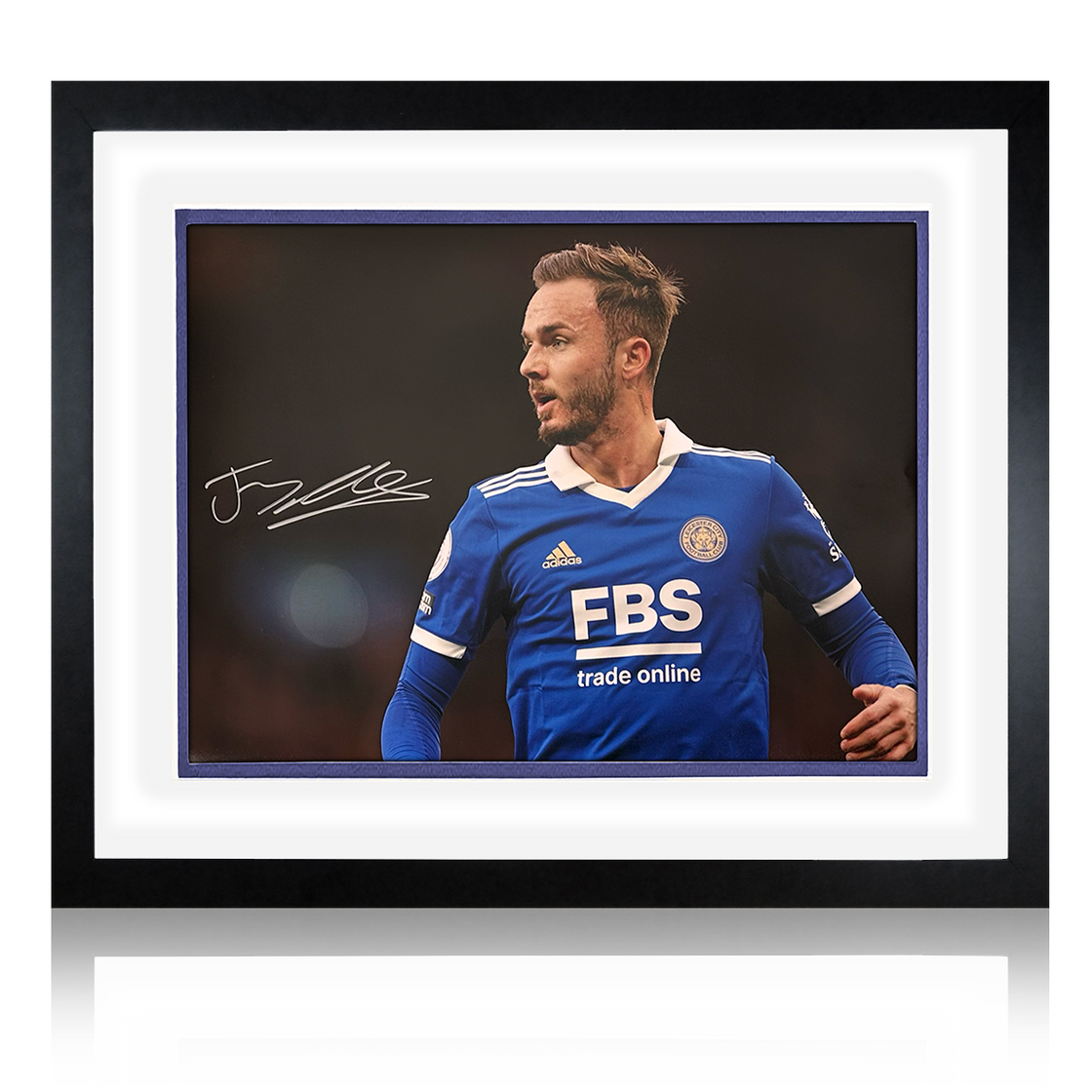 James Maddison Signed Framed Leicester City Deluxe Mount Display