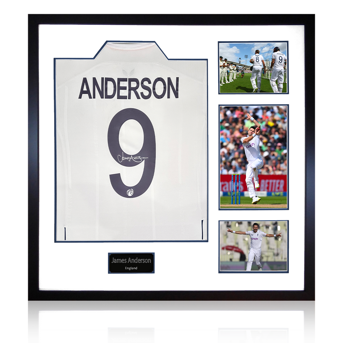 James Anderson Signed England Test Shirt Elite Frame