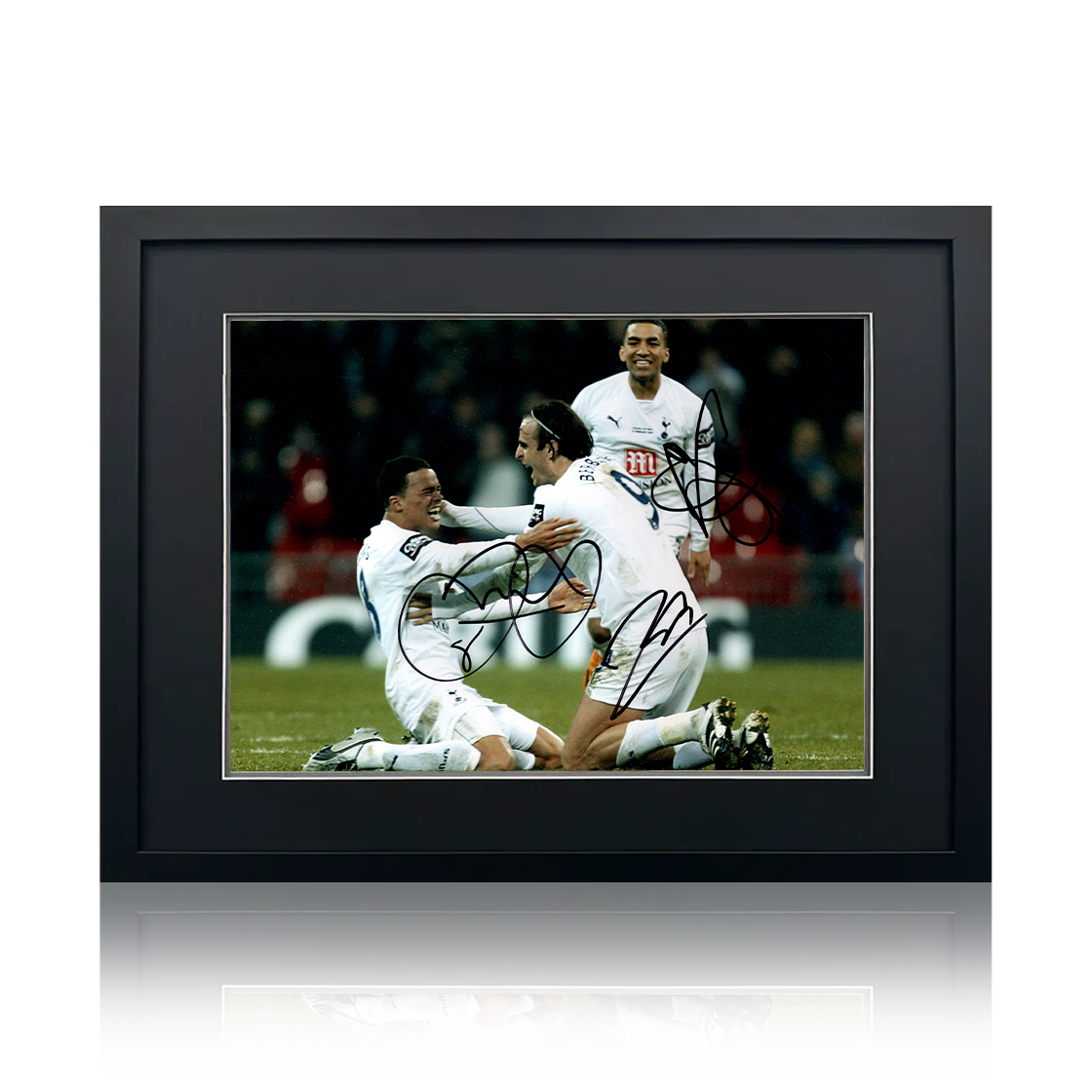 Dimitar Berbatov, Aaron Lennon & Jermaine Jenas Signed Tottenham Hotspur Image Compact Frame