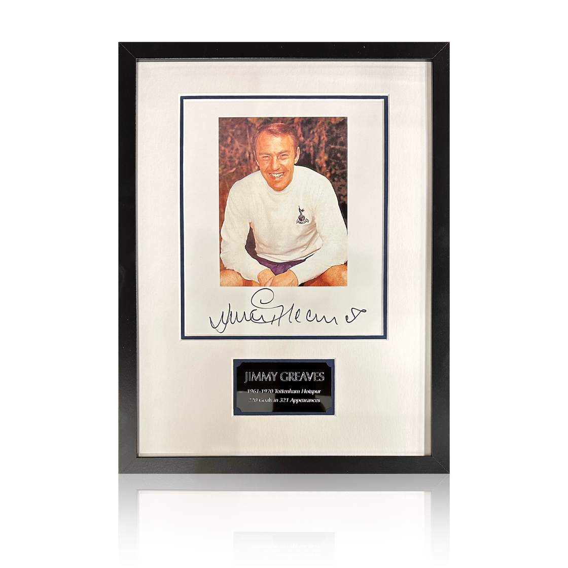 Jimmy Greaves Signed Tottenham Hotspur Deluxe Mount Display