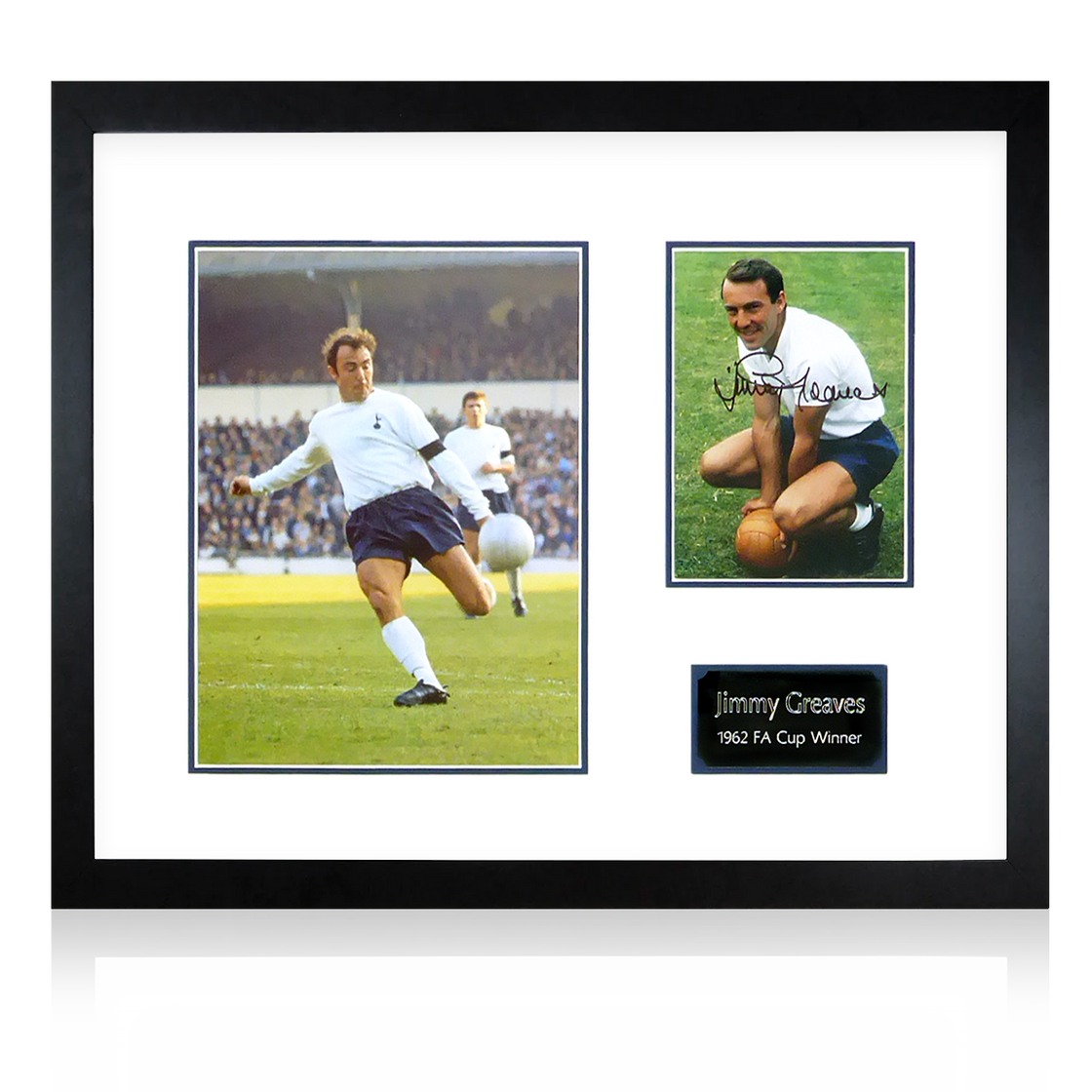 Jimmy Greaves Signed Tottenham Hotspur Deluxe Mount Display