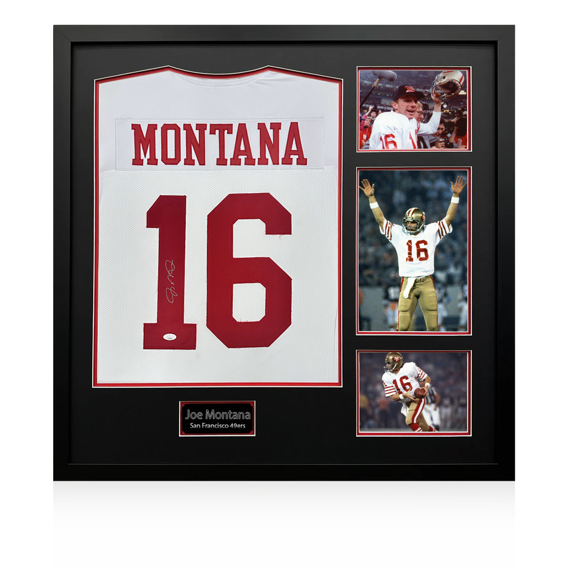 Joe Montana Signed San Francisco 49ers Jersey Elite Frame (JSA)