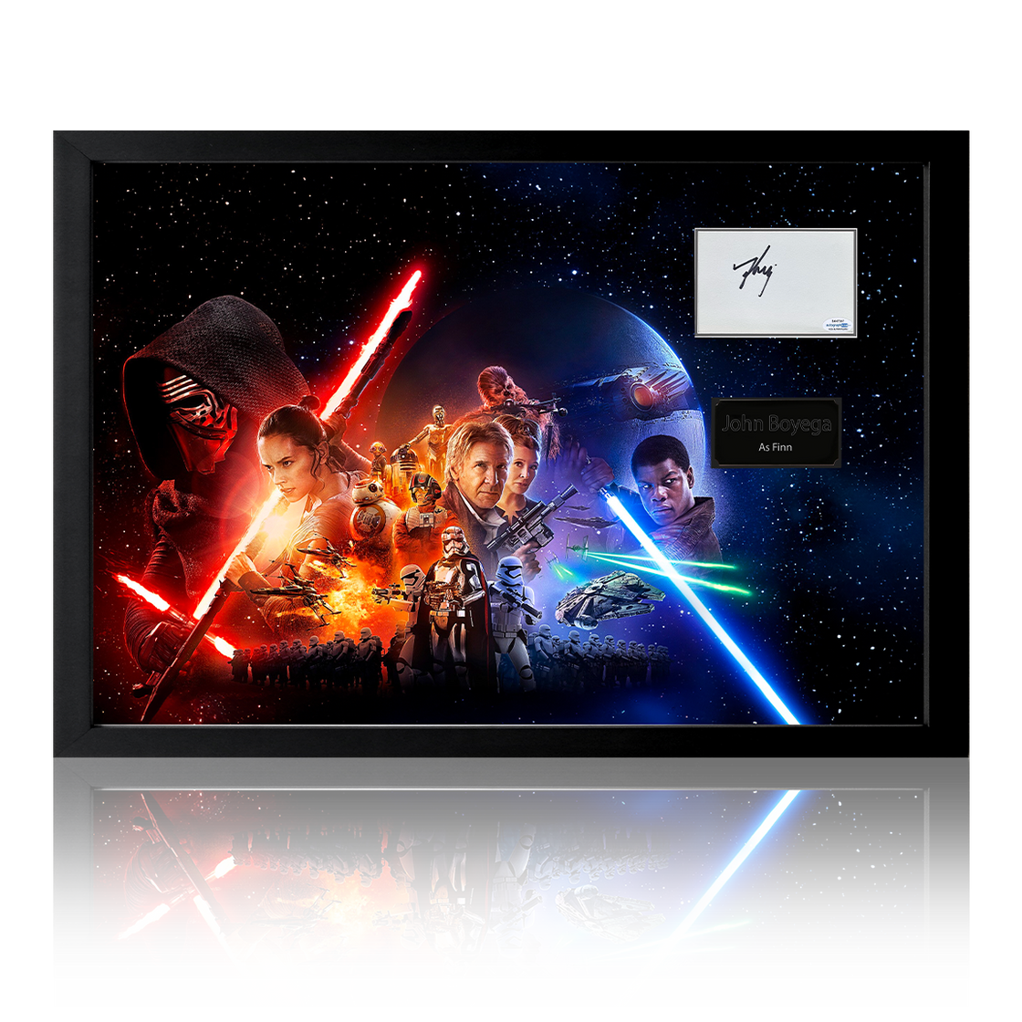 John Boyega Signed Star Wars The Force Awakens Iconic Display (ACOA)