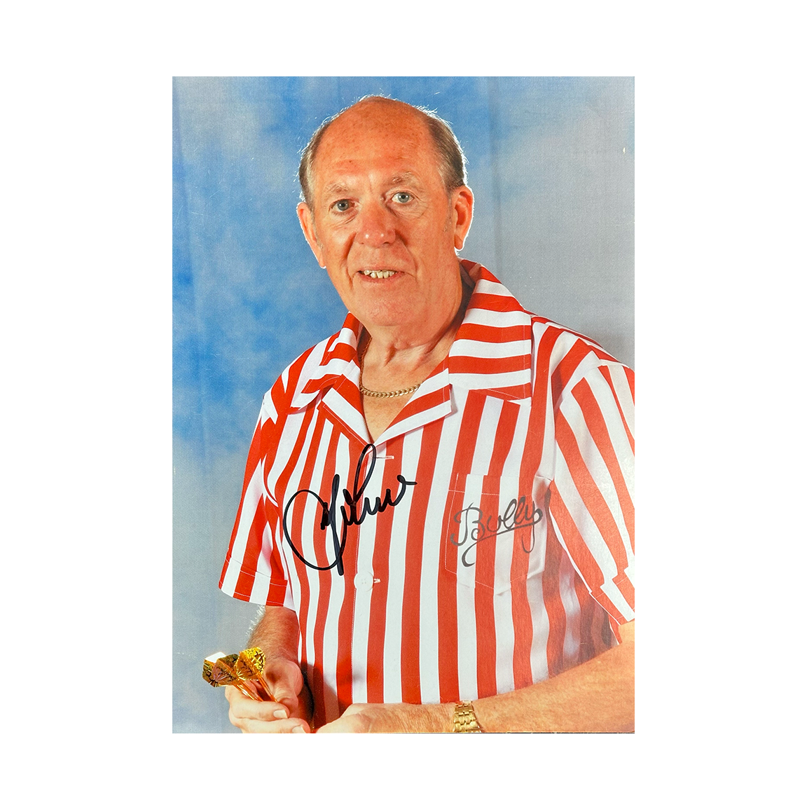 John Lowe Signed 12x8 Image – The Fan Cave Memorabilia