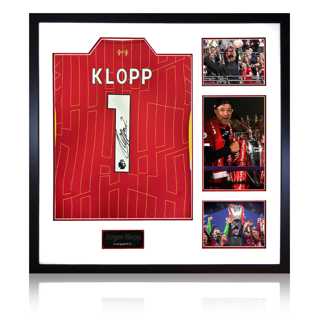 Jürgen Klopp Signed Liverpool Shirt Elite Frame (AFTAL Authentication)