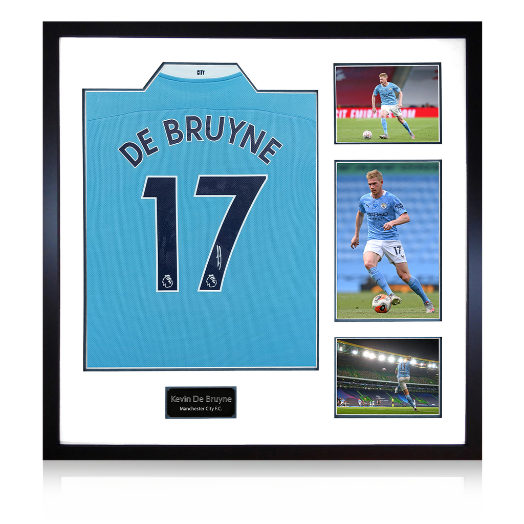 Kevin De Bruyne signed Manchester City shirt