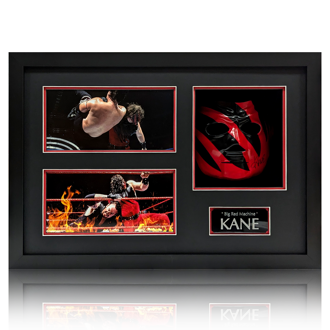 Kane Signed Wrestling Mask Iconic Frame (JSA)