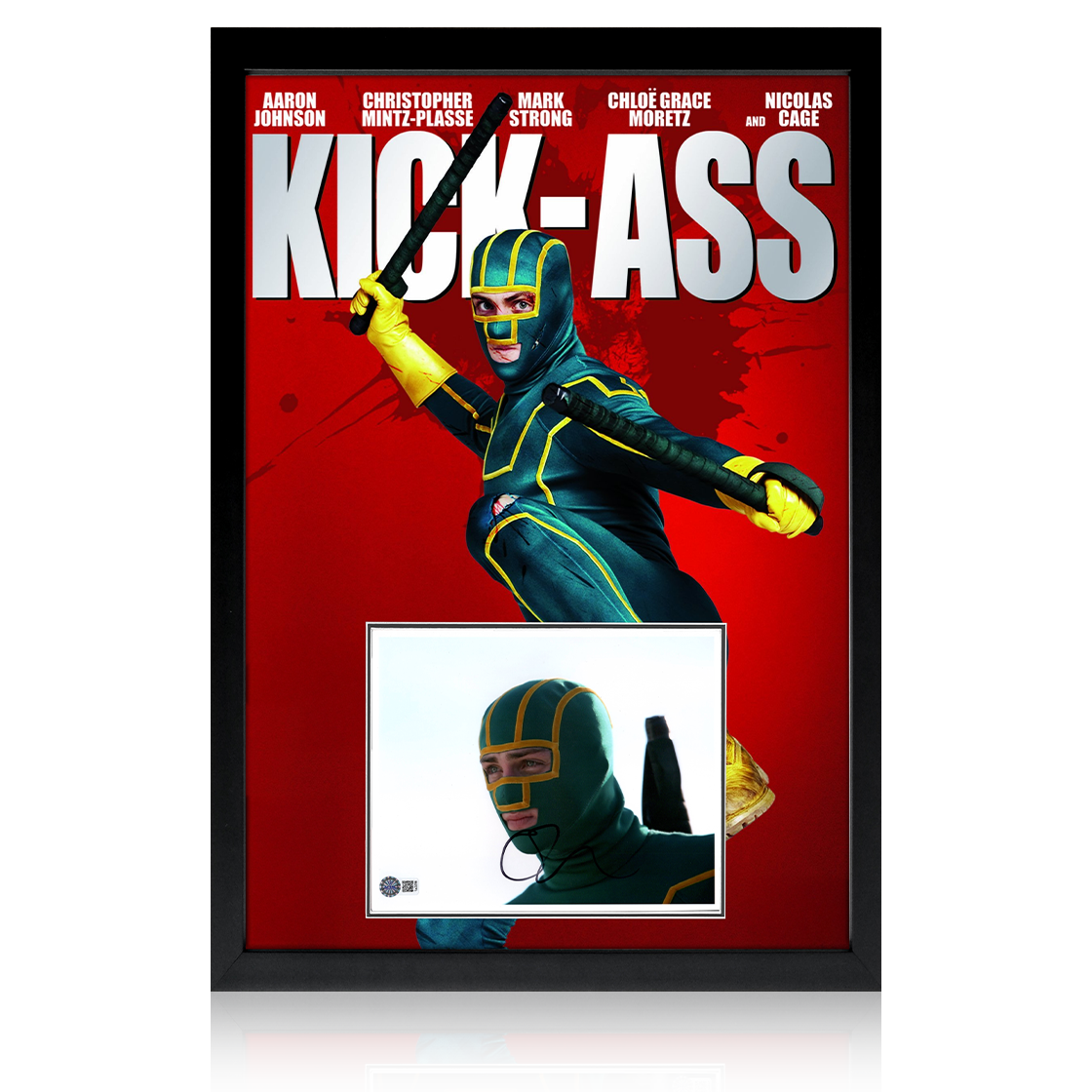 Aaron Taylor-Johnson Signed Kick-Ass Image Iconic Frame (AFTAL Authentication)