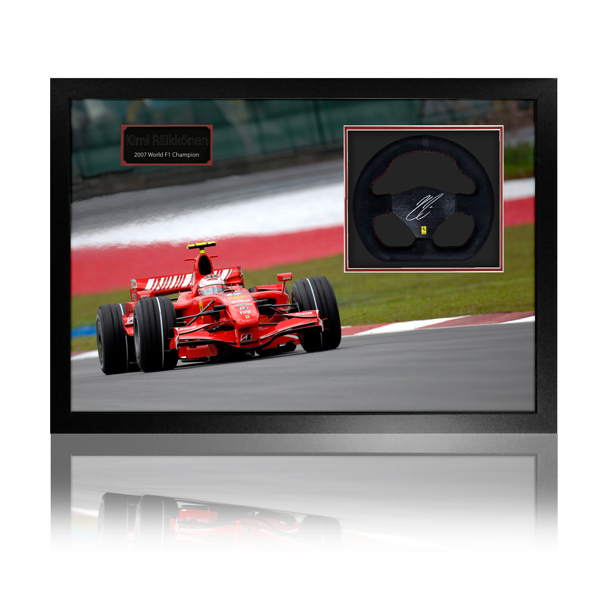 Kimi Raikkonen Signed Steering Wheel Framed Ferrari Display – The Fan ...
